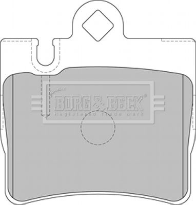 BORG & BECK Комплект тормозных колодок, дисковый тормоз BBP1797